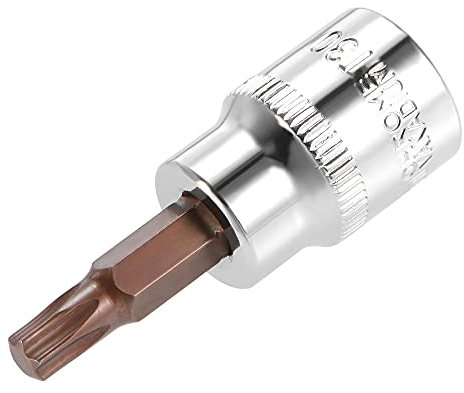 sourcing map 3/8-inch Drive x T30 Torx Bit Socket, S2 Steel Bits, CR-V Sockets 2-inch Length (for Hand Use Only)