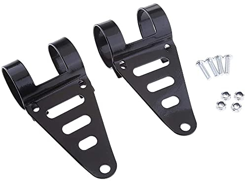 ANCLLO 2 x Motorrad-Scheinwerferhalterungen für Cafe Racers Gabel, 41–43 mm.