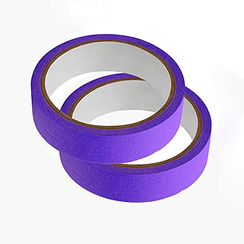 2 Rollen Abdeckband, 20 m Länge, strukturiertes Papierband, beschreibbares Malerband, Klebeband zum Malen, Basteln, Dekoration (18 mm, lila)