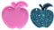 Moules en silicone brillant en forme de pomme pour loisirs créatifs, porte-clés, argile polymère, collier, pendentif en résine époxy, fabrication de bijoux, sac à dos, décoration de gâteau, fondant