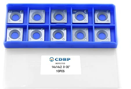 CDBP HM Vorschneid-Wendeplatten 14x14x2,0mm für Holz Drehmaschine und Holzbearbeitung Drehen Meißel, 10 Stück