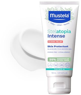 Mustela Eczema Relief Cream Stelatopia Intense - Fragrance-Free Moisturizing Body Lotion with Colloidal Oatmeal - For dry, itchy, irritated skin & flare-ups - Baby, Child & Adult - 5.07 fl. oz.