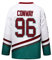 Charlie Conway #96 Mighty Ducks Film Eishockey Trikot Jersey Übungs Training Sport Ice Hockey Jersey Genähte Buchstaben Zahlen Sweatshirts,White,M(Bust:124cm)