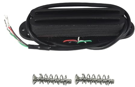 FLEOR Double humbucker à rail chaud Micro Humbucker pour guitare à simple bobinage 6~7K Noir complet Fit ST SQ TL Guitare électrique