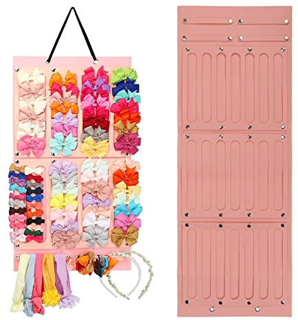 Organizzatore Porta Fiocco per Capelli per Ragazze, Porta Fermagli per Mollette in Feltro Decorativo di Grande capacità per Fasce, Fermagli per Capelli, Elastici per Capelli,