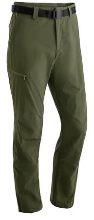 Maier Sports Nil, Herren Wanderhose, Wasserabweisende Outdoorhose für Trekking und Hiking, PFC-frei, mSTRETCH pro 4 & Dryprotec, Rollup-Funktion, Grün, 48 (W33/L32)