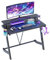 TREETALK Gaming Desk,40In Computer Desk with Large Monitor Stand, PC Laptop Table for Small Spaces, Gamer Workstation with Cup Holder, Headphone Hook for Home Office (100CM)