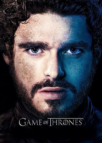 Displate - Poster aus Metall - Einfache Montage ohne Bohren - Game of Thrones - Season 3 Key Arts - Robb Stark - Größe L - 67,5x48cm Matt