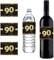 Sumerk 24 Stück 90th Birthday Bottle Label 90 Geburtstag Aufkleber Cheers to 90th Birthday Stickers Self Adhesive Birthday Gift for Men & Women （10 * 7.5 cm）