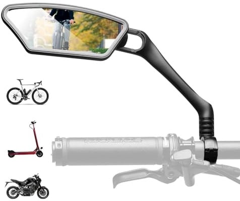 ROCKBROS Fahrradspiegel Rückspiegel HD 360 °Verstellbarer, Lenker 21-26mm | Große Spiegelfläche Bruchfest Fahrrad Spiegel, Universal Sicherer Rückspiegel für Fahrrad, Mountainbike, Rennräder