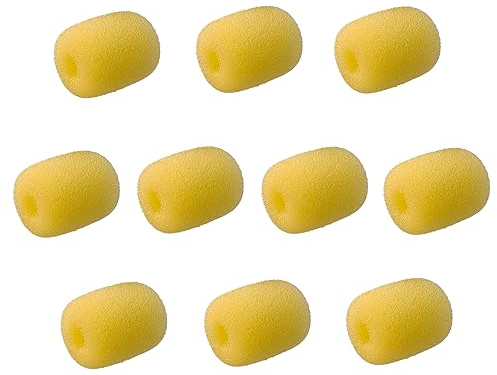 Schaumstoff-Abdeckung Windschutzscheibe Ersatz für Countryman B3, DPA und Point-Source Ohrbügel-Headset-Mikrofone, 5 mm Innenkreislauf, Loch, Ohrbügel-Headset-Mikrofone