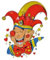 PARTY DISCOUNT NEU Wand-Deko Karnevals-Clown Prinz, ca. 60cm