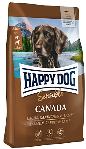 Happy Dog Sensible Canada - M - Trockenfutter, Hundefutter - Geschmacksrichtung Lachs, Kaninchen & Lamm - 11kg– Natural Life Concept