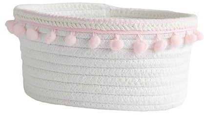 Alipis Aufbewahrungskorb Aus Baumwolle Aufbewahrungskörbe Desktop-Korb Korb aus Baumwollseil Home-Organizer-Korb Mittel Aufbewahrungskorb Haarball