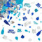 Giftota Confettis Anniversaire 18, Anniversaire Paillettes Confettis 18 ans, Confetti Anniversaire Décoration de Table, Décoration de Confettis pour Anniversaire, Mariage, Fête (Bleu, Argent)