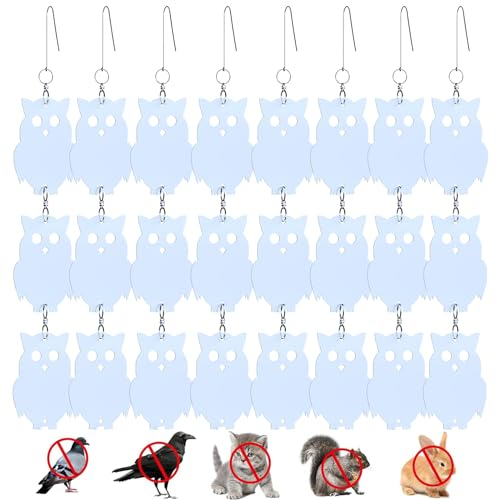 Coffee Life Plus Répulsif Oiseaux Chouette,Spirale Réfléchissante, Hibou Réfléchissant,Répulsif Pigeon,Effaroucheur d'oiseaux,Anti-Oiseaux Épouvantail,Outil de décoration répulsif pour Oiseaux