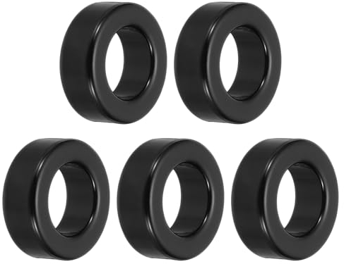 QUARKZMAN 5Stk Toroid Kern 24x42x16mm Eisen Ferrit Drosseln Ring Leistung Toroidal Trafo Stabilisierung Signal Übertragung Widerstand Elektromagnetische Interferenz Schwarz