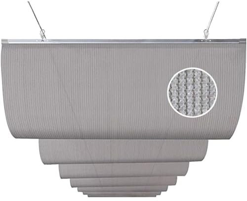 ZHFENGZHUZ Housse d'ombrage rétractable avec kit de montage pour pergola et terrasse – Toile perméable pour treillis en bois (taille : 1,4 x 3 m, couleur : gris)