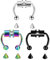 EIHI 3 Paare Magnettrenner Nasenring Edelstahl Nasenring Hufeisenring Künstlicher Nasenring Wiederverwendbar（Silber Schwarz Farbe）