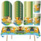 XNAUVOI 51pcs El Rey León Vajilla para Fiestas,Juego de Vajilla de Fiesta León, Bandeja de Papel, Servilleta, Taza, Mantel, Cubiertos Fiesta El Rey León-10 Posición