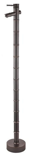 BiaoTeng Robinet Baignoire Ilot Sol Mitigeur Baignoire Vintage Monocommande en Laiton Chaud et Froid Mitigeur de Baignoire Ilot Noir Rétro