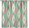 Vorhang Kinderzimmer Retro Bunte Geometrie Kinder Vorhänge Mit Ösen Polyester Gardinen Thermovorhang Blickdicht Ösenschal Kindergardinen 140X160 cm (B + H) Für Wohnzimmer,2Er Set-301953344