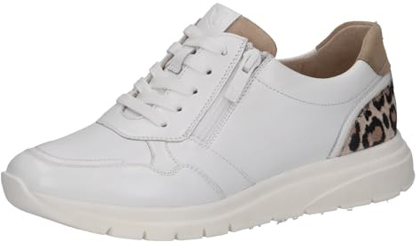 Caprice Damen Sneaker flach aus Leder mit Reißverschluss