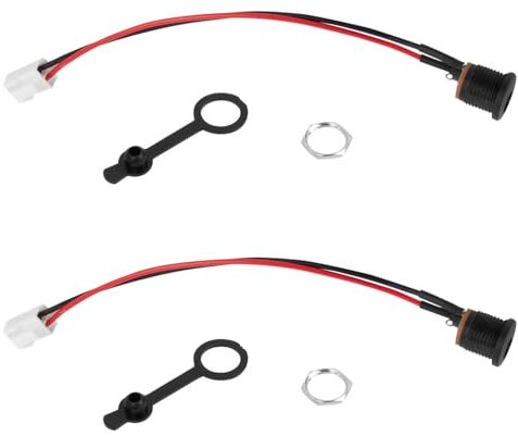 AKSIQIOL 2 PCS Electric Bike Charging Port Replacement – Compatible DC Charging Port (5.5 x 2.1mm) for E-Bikes & Scooters, 16cm/6.3in Accessories