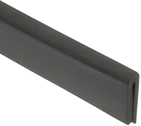 PATIKIL 2mm Rubber Edge Trim, 3 Meter Flexible U Channel Edge Guard Protector Fit 1-2mm for Sheet Metal, Car Doors, Hatches, Table Corners, Black, Flat Bottom