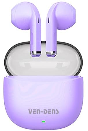 Wireless Earbuds For Xiaomi Redmi Note 13 / Redmi Note 13 Pro/Redmi Note 14 12, (BT030) Bluetooth 5.3 Earbuds with Microphone, Pop-ups Auto Pairing Hi-Fi Stereo Sound Headset (PURPLE)