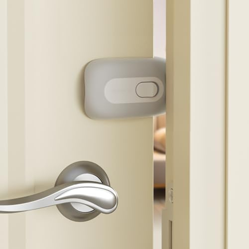 EUDEMON Child Proof Door Finger Pinch Guard, Baby Revolving Door Stopper, Door Latch Door Guard, Easy to Install (Grey, 4 Pack)