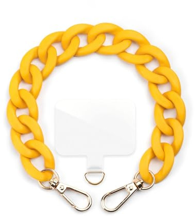 ONEFLOW Handyanhänger fürs Handgelenk, Universal Handykette kurz Handschlaufe, Handyband für Hüllen Abnehmbar, Anhänger Kette mit Karabiner für alle Handys, Chainless Urban Chain - PARENT