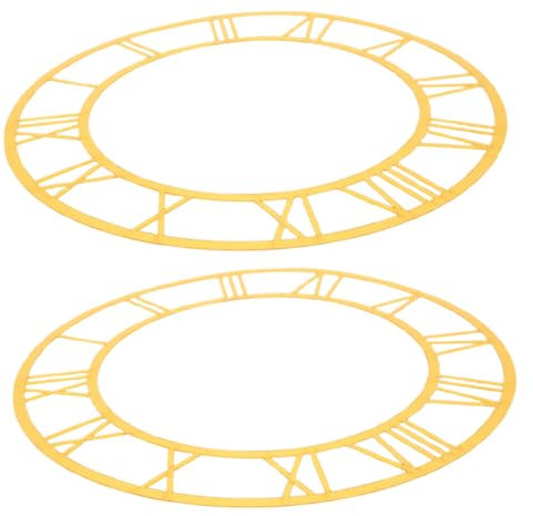 GLEAVI Quadrante Dell'Orologio Con Numeri Romani 2 Pezzi Adesivo Da Parete In Specchio Acrilico Per Soggiorno E Decorazione Di Hotel - Migliora La Luminosità Dello Spazio
