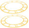 GLEAVI Quadrante Dell'Orologio Con Numeri Romani 2 Pezzi Adesivo Da Parete In Specchio Acrilico Per Soggiorno E Decorazione Di Hotel - Migliora La Luminosità Dello Spazio