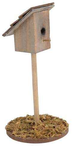 TOYANDONA Miniatur Gartenornament Vogelhaus aus Feinem Material Wetterfestes DIY für Außenbereich Dekoratives Mini Vogelhäuschen für Puppenhaus und Gartenlandschaften
