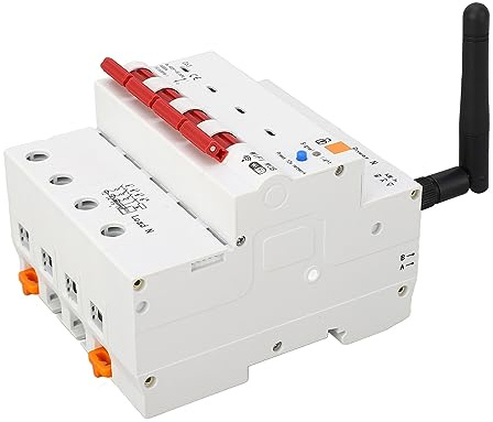 Hamwesh Interruttore WiFi, Interruttore di Misurazione Intelligente con Funzione di Tempo di Temporizzazione del Telecomando App Monitoraggio Elettrico per le Fabbriche Domestiche