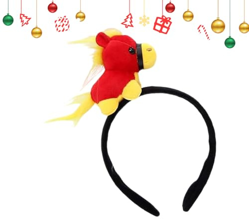 Pferdekopfband Für Damen Und Frauen Niedliches Cartoon Plüsch Kopfschmuck | Kinder-Kopfschmuck In Pferdeform Für Halloween Weihnachten Feiertagsparty Festival Cosplay Make-Up Garten Alltag Winter