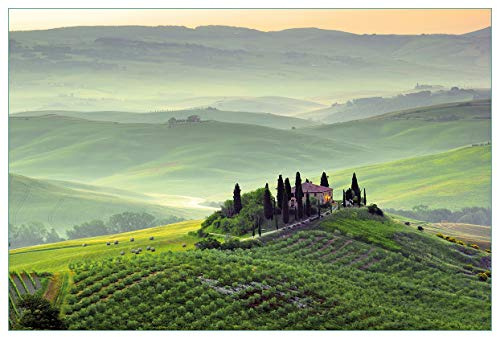 Wallario Küchenrückwand selbstklebend 90 x 60 cm, Motiv: Toskana in Italien | Spritzschutz abwischbar & pflegeleicht