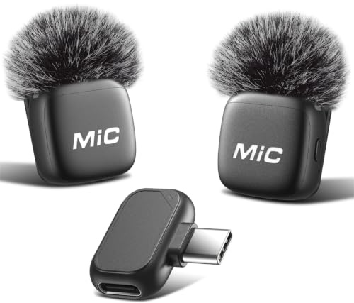 Micrófono Lavalier Inalámbrico 2 en 1 para iPhone y Android, Pack 2 | para TikTok, entrevista