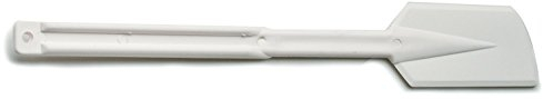 PZ 5 SPATOLE BIANCO COPRENTE RIGIDA PER GELATO ALTE CM 33,5 DIAMETRO CM 5,3 IN PLASTICA PER GELATERIA E PASTICCERIA