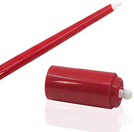 Enjoyer Baguette magique en plastique pour disparaître de la canne à la soie - Accessoires de scène (rouge)