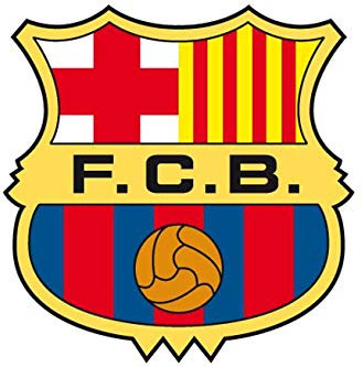 Oblate mit dem Wappen des Barcelonas, für Kuchendekoration für Geburtstage und Mottopartys