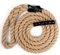 DREAMADE 4,5 M Kletterseil Klettertau mit Gummigriffen, Trainingsseil Clibing Rope 3,8cm Durchmesser für Fitness- und Krafttraining, 3-strängiges Juteseil Übungseil Schaukelseil