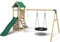 Rebo® Children's Adventure Playset Wooden Climbing Frame, Swing Set and Slide - Fairweather | OutdoorToys | Sturdy Wooden Construction, Pressure Treated Timber