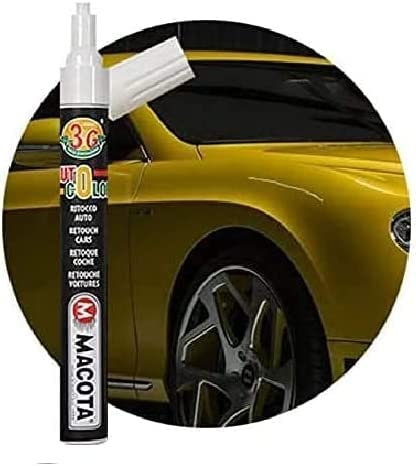 Macota Autocolor 87058 Stylo de retouche de peinture pour voiture, moto, réparation de carrosserie professionnelle double trait, 10 ml (gris métallisé