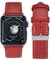 Euler Echtes Leder Armband Kompatibel mit Apple Watch Band für iWatch Ultra und Series 8 7 6 SE(44/45/49mm, Rot)