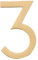 Zayookey Brass House Number Sign 2 Inch Metal Home Address Numbers Modern 3D Mailbox Numbers for Hotel Room Door Street Plaque (Door Number 3)