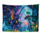 Ulticool - Wandteppich Dekoration Wohnung - Psychedelic Haus Natur Wald - 200 x 150 cm groß - Wandtuch Wandbehänge - Accessoires für Schlafzimmer Wohnzimmer