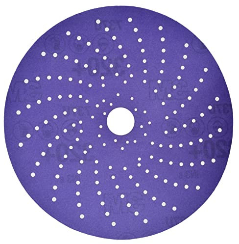3M Cubitron II Hookit Clean Sanding Abrasive Disc 31484, 6 in, 400+ Grade, Pack of 50 Discs, Virtually Dust-Free, High Performance, Long Lasting, Multi-Hole Pattern, Feather Edging, Stock Removal