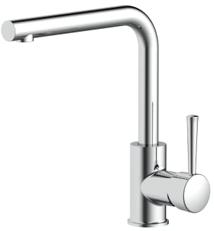 Lenz Küchenarmatur OLINA in Chrom-Optik – mit hochwertiger Markenmischdüse & keramischer Markenkartusche – 360° schwenkbarer Auslauf - 46031102